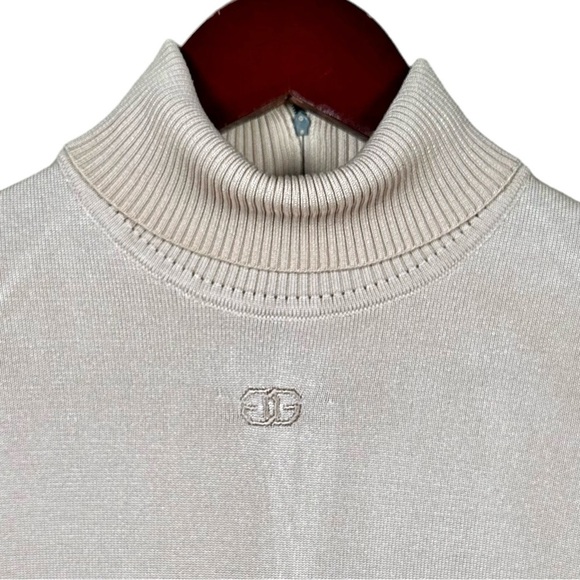 GIVENCHY SPORT Vintage Embroidered Logo 1/4 Zip Turtleneck Pullover - Picture 3 of 8